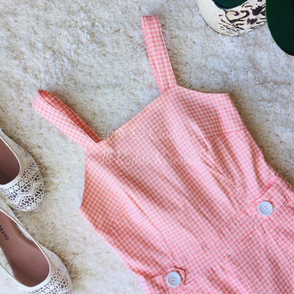Pants - Vintage Style Gingham Romper